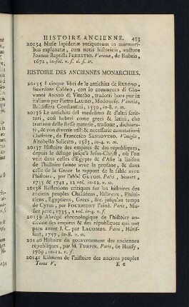 433-514, Histoire des Anciennes Monarchies