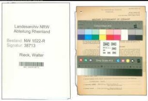 Entnazifizierung Walter Rieck , geb. 01.01.1906 (Kirchenbeamter)