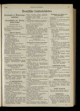 Preußische Landesbehörden