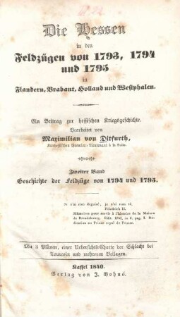 2: Geschichte der Feldzüge von 1794 und 1795