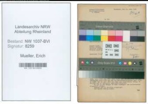 Entnazifizierung Erich Mueller , geb. 29.04.1898 (Amtsgerichtsrat)