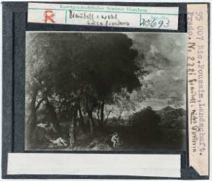 Nicolas Poussin: Landschaft (Stoedtner-Nr. 95007), Vermerk: nicht Poussin