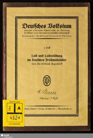 Leib und Leibesübungen im deutschen Frühmittelalter