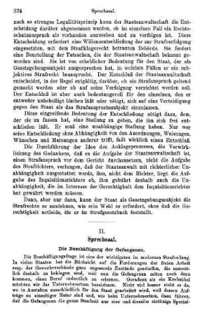 374-376, Die Beschäftigung der Gefangenen