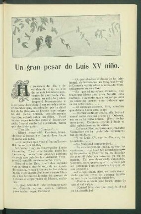 Un gran pesar de Luis XV niño.