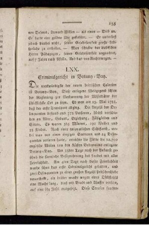 LXX. Criminalgericht in Botany-Bay. - LXLII. Fitz Williams.