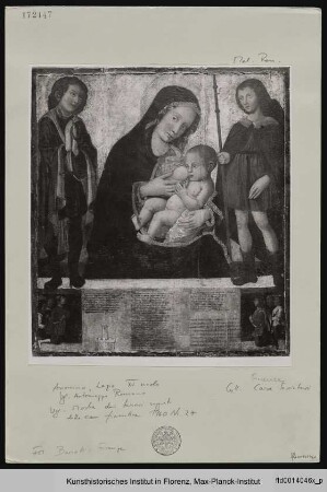 Madonna mit Kind, Heiligen und Stiftern