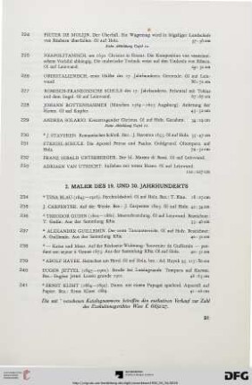 2. Maler des 19. und 20. Jahrhunderts (Nr. 234-278)