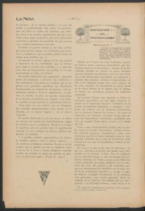 Definición del nacionalismo : Meditación 6ª.