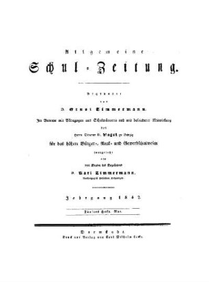 Titelblatt für Mai 1842 : [Heft 69 - 86]