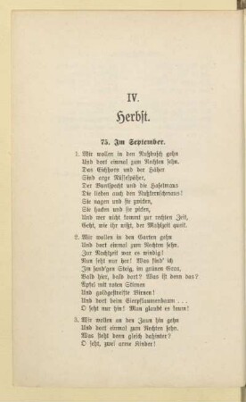 IV. Herbst