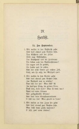 IV. Herbst