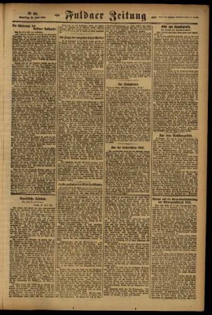 Zweite Ausgabe vom Samstag, den 16. Juli 1921.