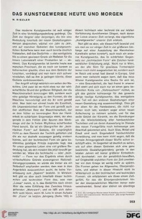 5: Das Kunstgewerbe heute und morgen