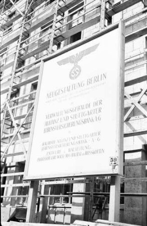 Berlin: [Mohrenstraße]; Tafel: Neugestaltung Berlin