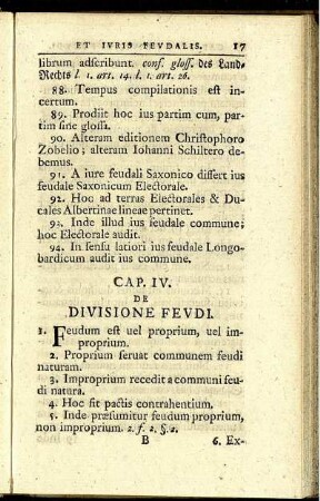 Cap. IV. De divisione feudi.