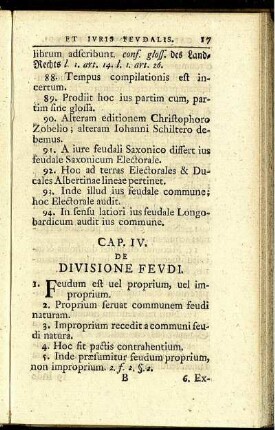 Cap. IV. De divisione feudi.