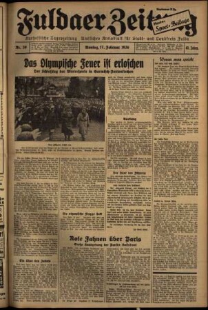 Ausgabe vom Montag, den 17. Februar 1936.