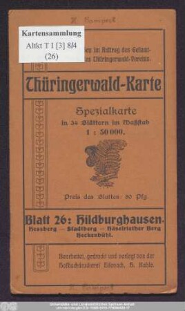 Blatt 26: Hildburghausen : Hessberg - Stadtberg - Häselriether Berg - Heckenbühl