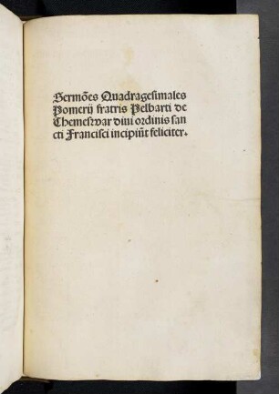 Sermones Pomerii quadragesimales