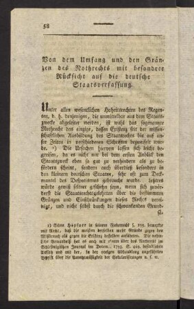 58-102, Von dem Umfang und den Gränzen des Nothrechts [...]