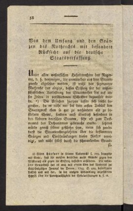 58-102, Von dem Umfang und den Gränzen des Nothrechts [...]
