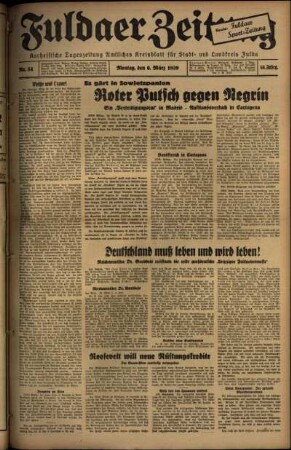 Ausgabe vom Montag, den 06. März 1939.