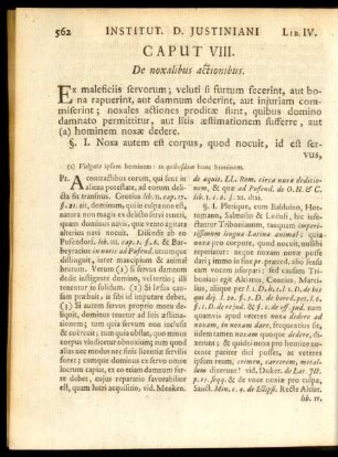 Caput VIII. De noxalibus actionibus