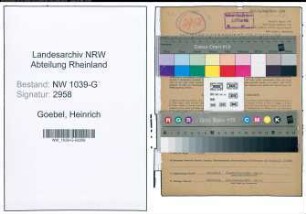 Entnazifizierung Heinrich Goebel , geb. 04.03.1878 (Holzhaendler)