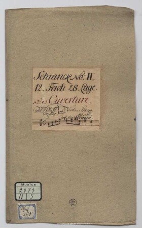 Overtures - Mus.2474-N-5 : orch - G; GraunWV A:XI:5