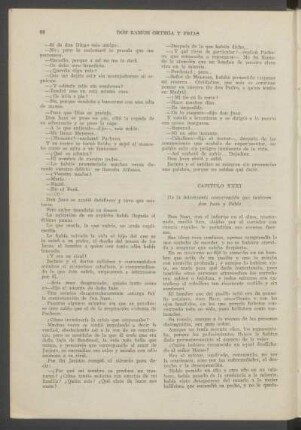 Capítulo XXXI - De la interesante conversación que tuvieron don Juan y Pablo