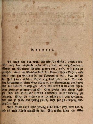 Die Plautinischen Lustspiele, 3. Die Zwillinge