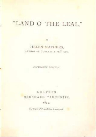 "Land o' the leal"