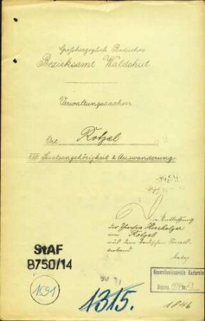 Auswanderung: Theresia Hierholzer, Rotzel, in den Kanton Aargau