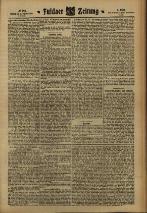 Zweite Ausgabe vom Mittwoch, den 21. Dezember 1910.