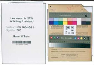 Entnazifizierung Wilhelm Harre , geb. 27.01.1893 (Buerovorsteher)