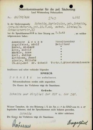 Schmitz, Marieluise, geb. Schmitz