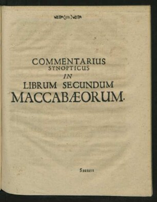 Librum Secundum Maccabaeorum