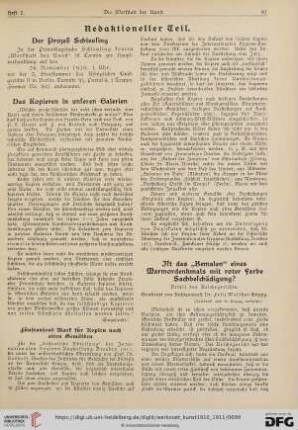 Fünftausend Mark für Kopien nach alten Gemälden