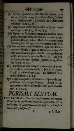 Porisma Sextum.