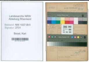 Entnazifizierung Karl Boost , geb. 10.12.1892 ()