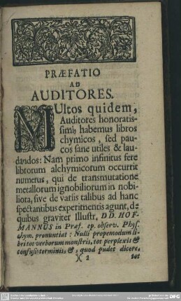 Praefatio Ad Auditores