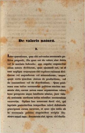 De valoris natura : Diss. inaug.