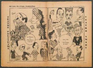 De los teatros Porteños [Dibujos] : Apuntes de Villanueva - Teatro Politeama - Teatro Smart