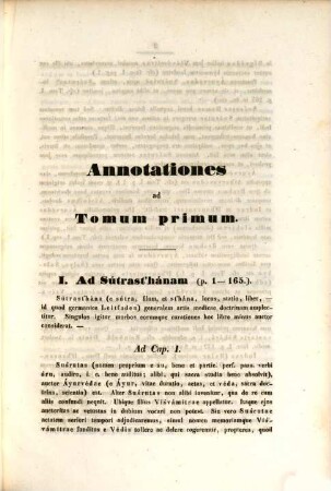 Commentarii et annotationes in Suśrutae Áyurvédam, 2. continens notas ad totum Suśrutae Áyurvédam