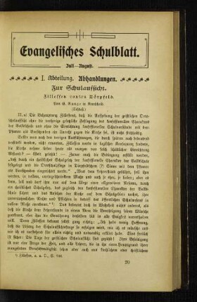 Zur Schulaufsicht : Zillessen contra Dörpfeld ; (Schluß)