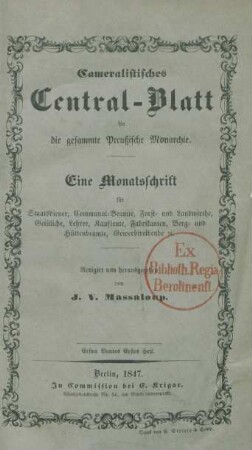 Ersten Bandes Erstes-Drittes Heft