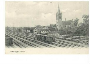 Ostseite von Böckingen, im Vordergrund Bahngleise