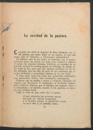 La navidad de la pastora