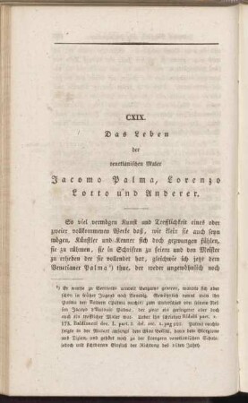 CXIX. Das Leben der venetianischen Maler Jacomo Palma, Lorenzo Lotto und Anderer.